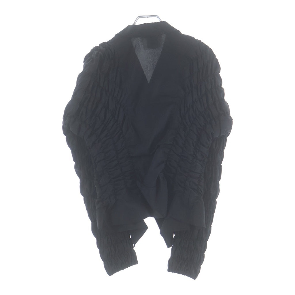 COMME des GARCONS(コムデギャルソン) 90S ARCHIVE アーカイブ ギャザーデザイン オープンカラー 長袖シャツ ブラック レディース GJ-11077M