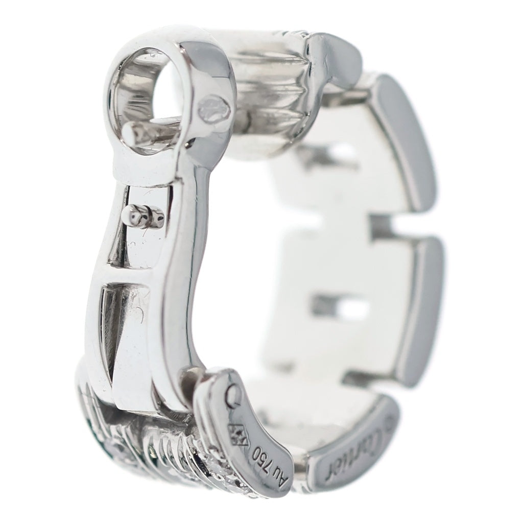 Cartier(カルティエ) Maillon Panthere earrings マイヨンパンテール イヤリング ピアス 3連パヴェ ダイヤモンド ホワイトゴールド K18WG CRB8032600 レディース