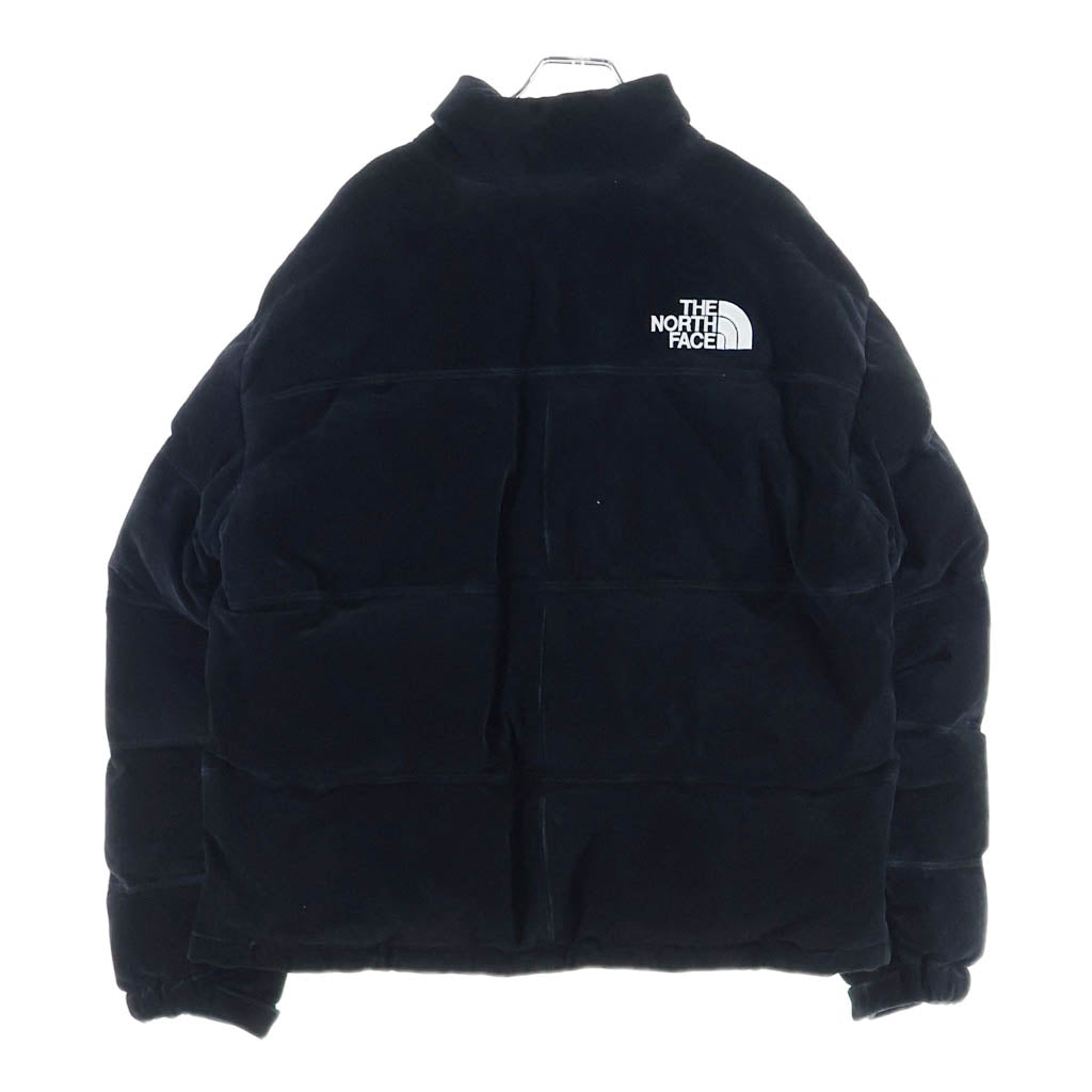 THE NORTH FACE(ザノースフェイス) 23AW ×SUPREME Suede Nuptse Jacket シュプリーム ロゴエンブロイダリー スエード ヌプシ ダウンジャケット ブラック NF0A875N