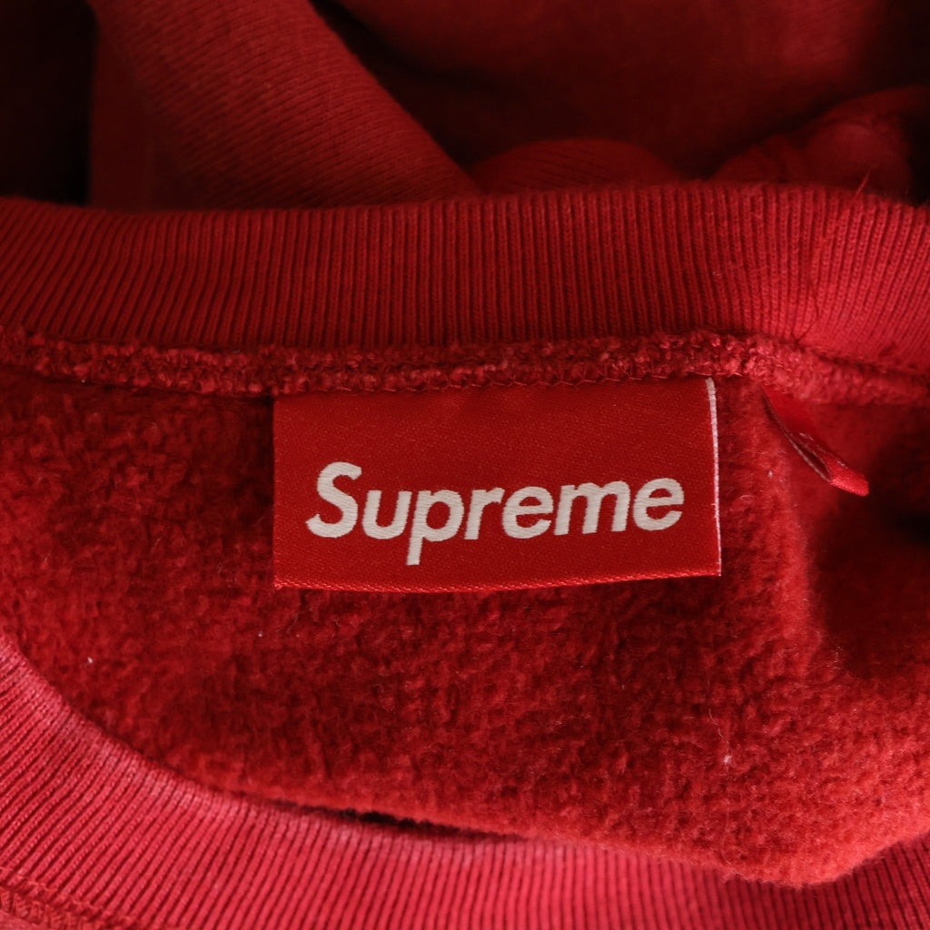 SUPREME(シュプリーム) 25SS Washed Box Logo Crewneck ウォッシュ加工 ボックスロゴ クルーネックプルオーバースウェットシャツ トレーナー レッド