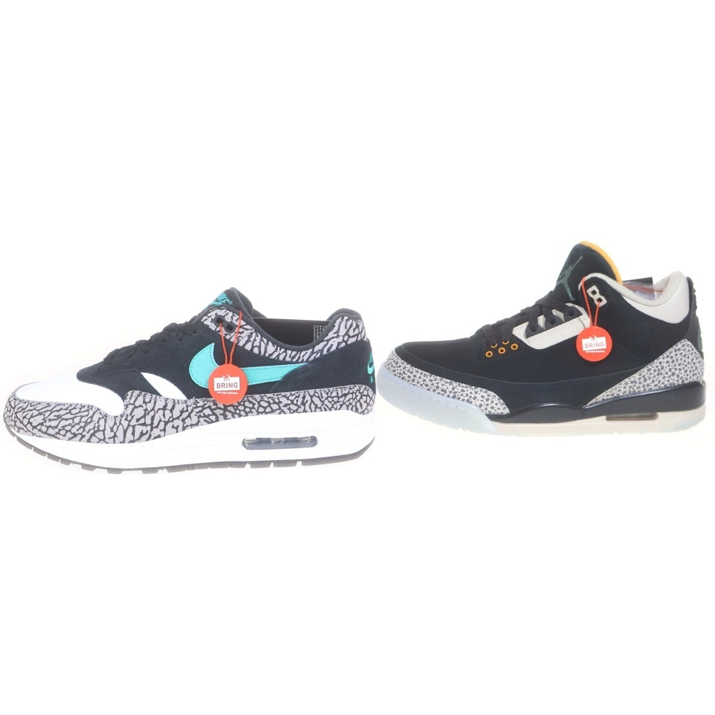 NIKE(ナイキ) ×ATMOS AIR JORDAN 3 RETRO & AIR MAX 1 ATMOS PACK エアジョーダン3 レトロ & エアマックス1 アトモスパック ローカットスニーカー US9.5/27.5cm 923098-900