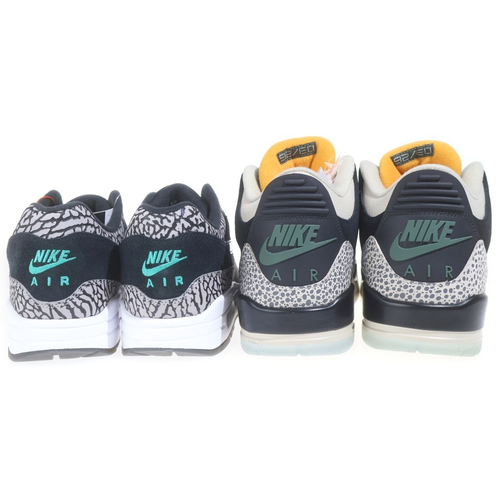 NIKE(ナイキ) ×ATMOS AIR JORDAN 3 RETRO & AIR MAX 1 ATMOS PACK エアジョーダン3 レトロ & エアマックス1 アトモスパック ローカットスニーカー US9.5/27.5cm 923098-900