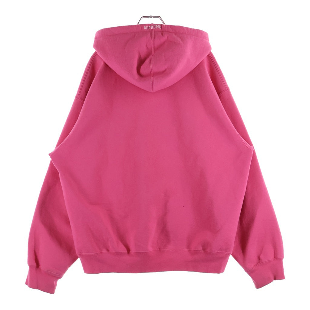 SUPREME(シュプリーム) 23AW S Logo Zip Up Hooded Sweatshirt ロゴ刺繍 ジップアップ フーデッ スウェット パーカー ピンク