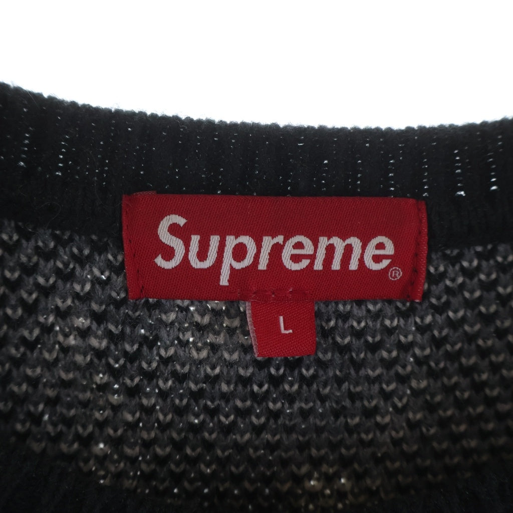 SUPREME(シュプリーム) 22AW Dice Sweater ダイスデザイン クルーネックニットセーター ブラック