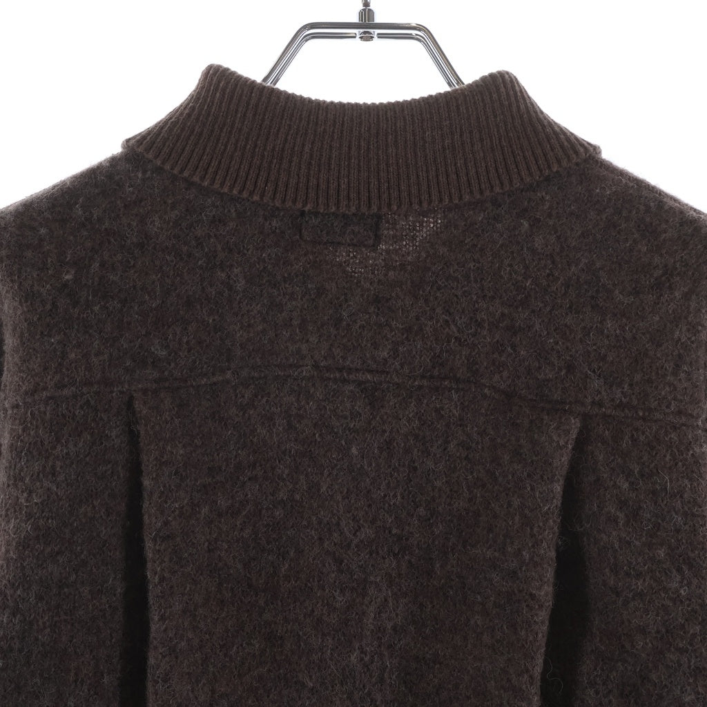 RRL(ダブルアールエル) Striped Wool Blend Cardigan ストライプ ウールブレンド レギュラーカラー ニットカーディガン セーター レディース ブラウン