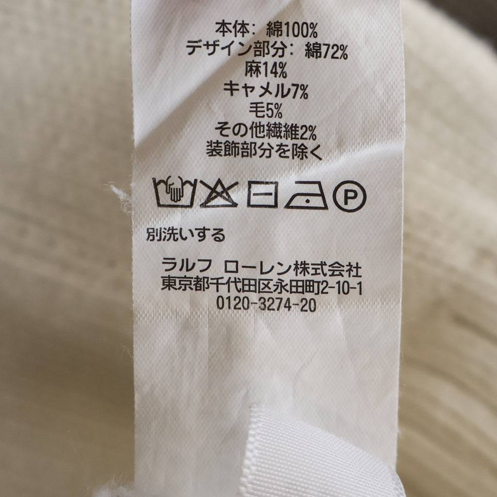 POLO RALPH LAUREN(ポロラルフローレン) POLO BEAR ポロベアー エンブロイダリー クルーネックニット セーター レディース アイボリー