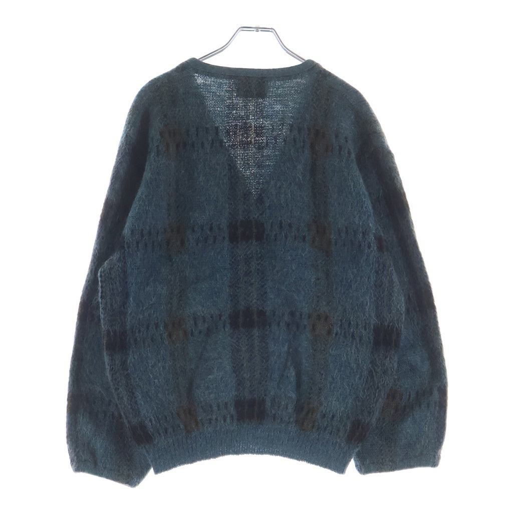 VINTAGE(ヴィンテージ) 60S VINTAGE CAMPUS ヴィンテージ キャンパス チェック ウールモヘア ニットカーディガン ブルー