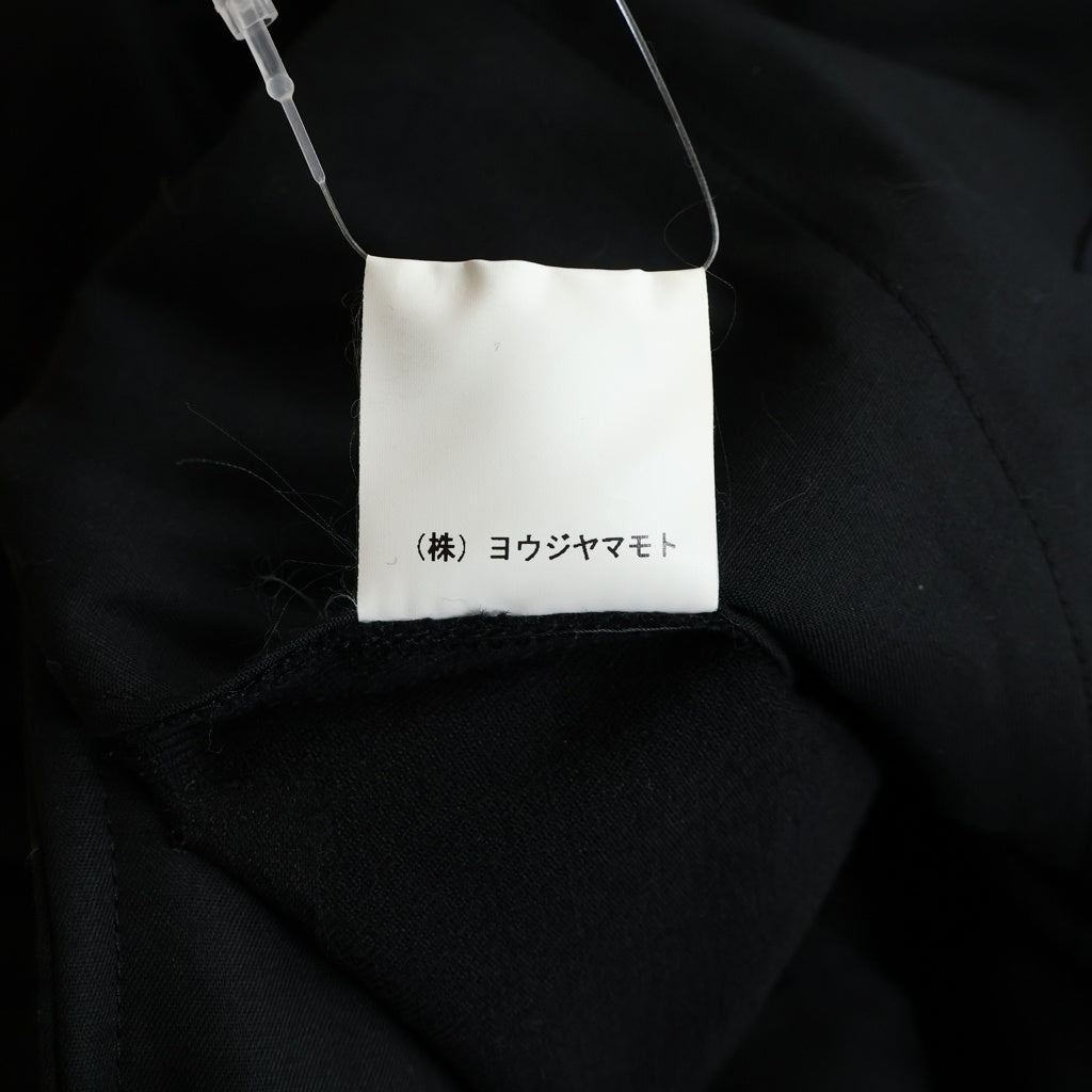 Yohji Yamamoto POUR HOMME(ヨウジヤマモト プールオム) 19AW SAMPLE STRETCHTWILL KARASUPANTS サンプル ストレートツイル カラスパンツ ショーツ ブラック HC-P79-526