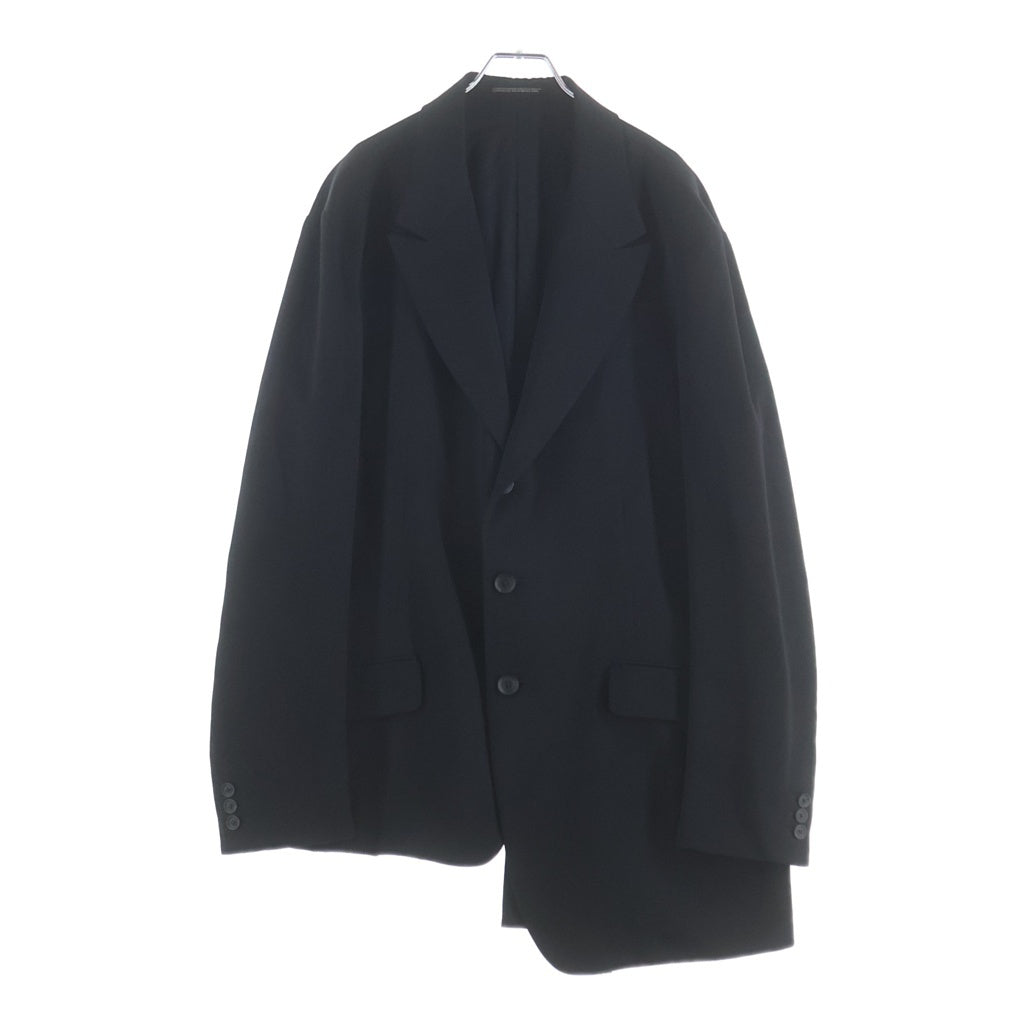 Yohji Yamamoto POUR HOMME(ヨウジヤマモト プールオム) 20AW ピークアンバランス ウール テーラードジャケット ブラック HR-J28-100