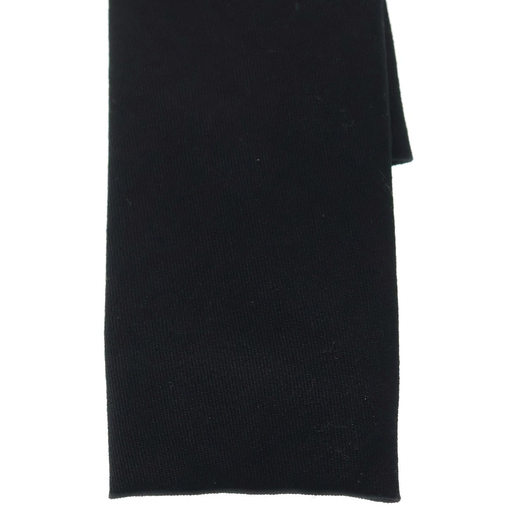 Yohji Yamamoto POUR HOMME(ヨウジヤマモト プールオム) 20AW 日本製 エンブロイダリーデザイン ウール ネクタイ ブラック HR-N10-868
