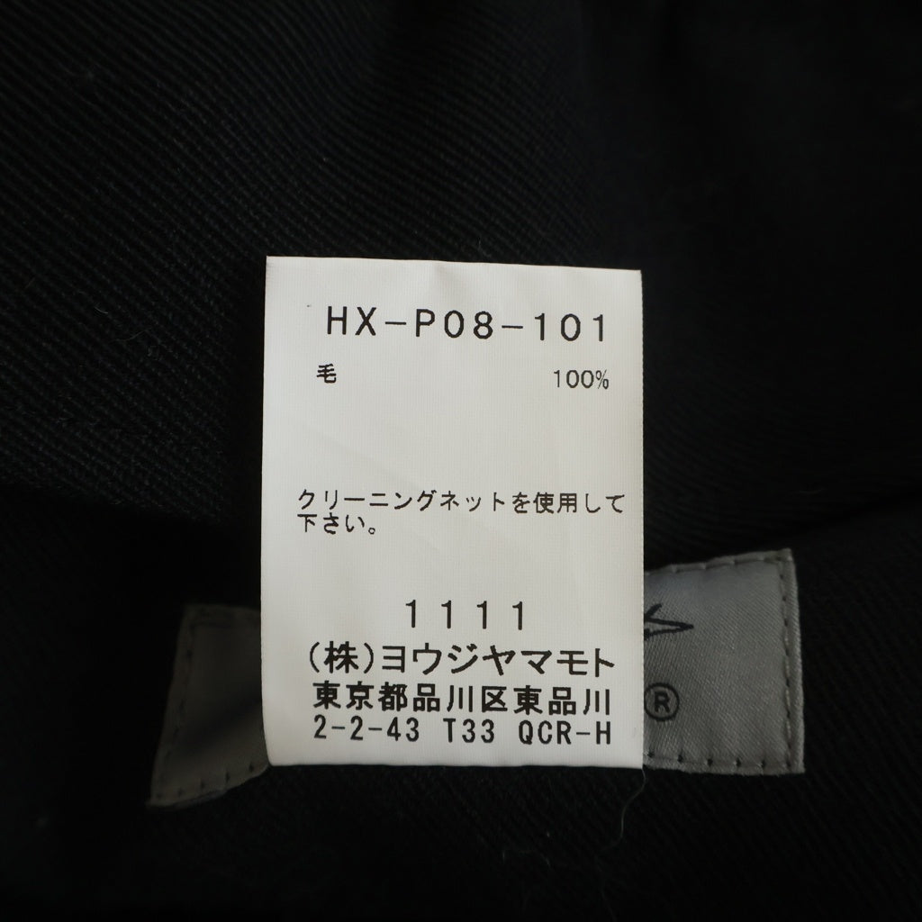 Yohji Yamamoto POUR HOMME(ヨウジヤマモト プールオム) 21AW CLASSIC WRAP PANTS ウールギャバジン クロップド ラップパンツ ブラック HX-P08-101