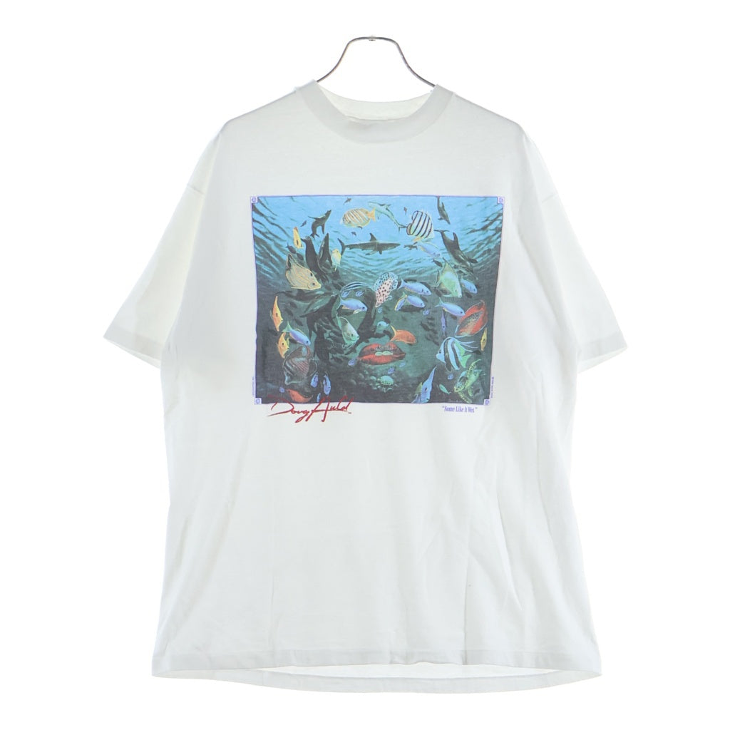 VINTAGE(ヴィンテージ) 90S VINTAGE DOUG AULD MARILYN MONROE ART TEE HANES ヴィンテージ USA製 マリリンモンロー 騙し絵 アートプリント クルーネック 半袖Tシャツ カットソー