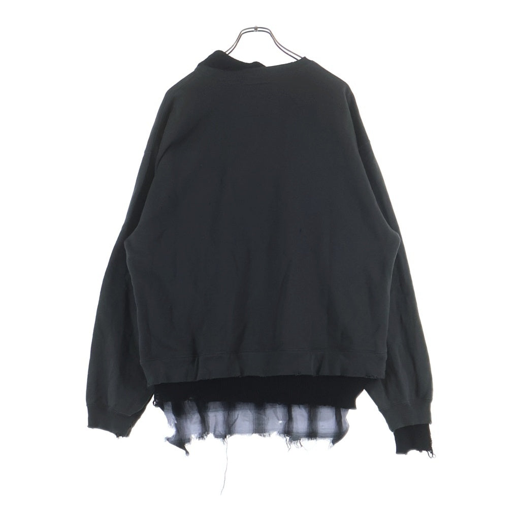 MAISON MIHARAYASUHIRO(メゾンミハラヤスヒロ) 25AW TRIPLE LAYERED PULLOVER トリプルレイヤードプルオーバー スウェットシャツ グレー A15PO572