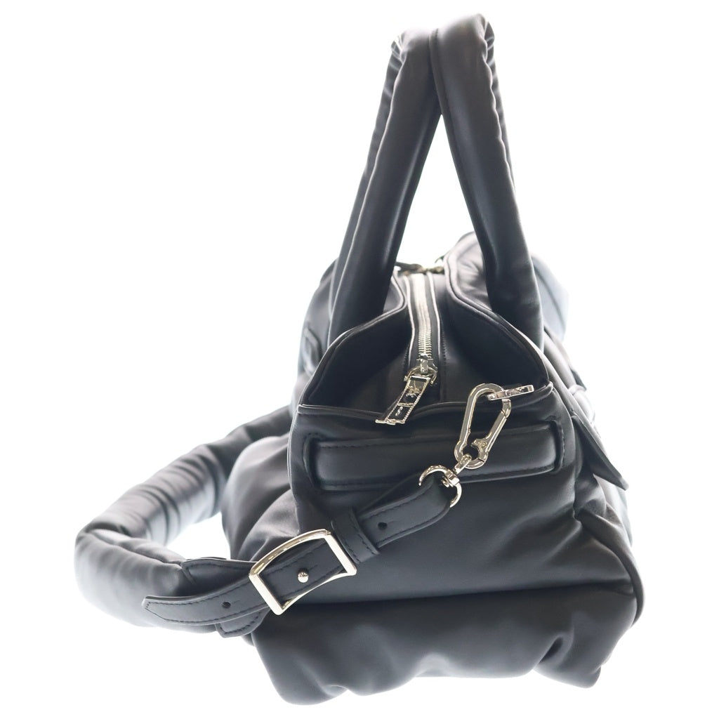 MAISON MIHARAYASUHIRO(メゾンミハラヤスヒロ) 23AW 2WAY PUFFER HAND BAG パファーレザーハンドバッグ ショルダーバッグ ブラック A11BG701 レディース