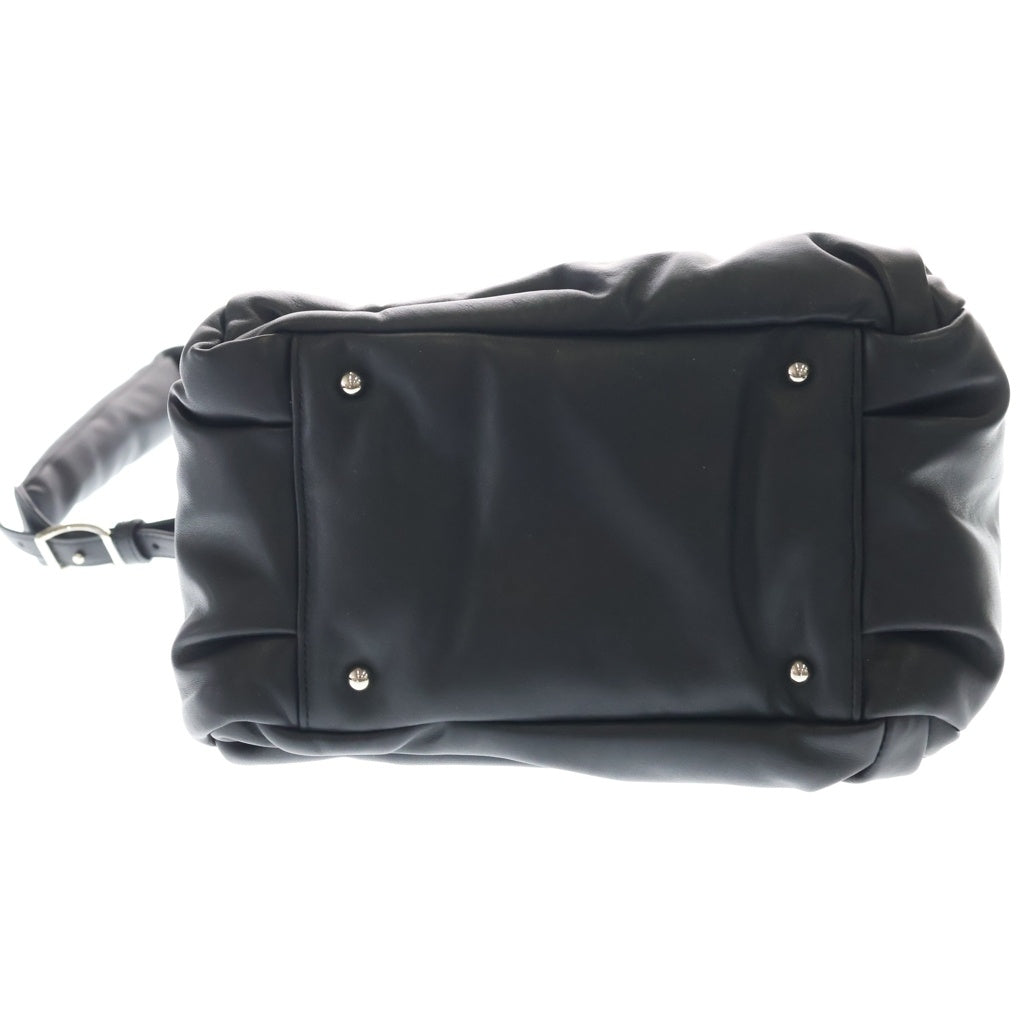 MAISON MIHARAYASUHIRO(メゾンミハラヤスヒロ) 23AW 2WAY PUFFER HAND BAG パファーレザーハンドバッグ ショルダーバッグ ブラック A11BG701 レディース