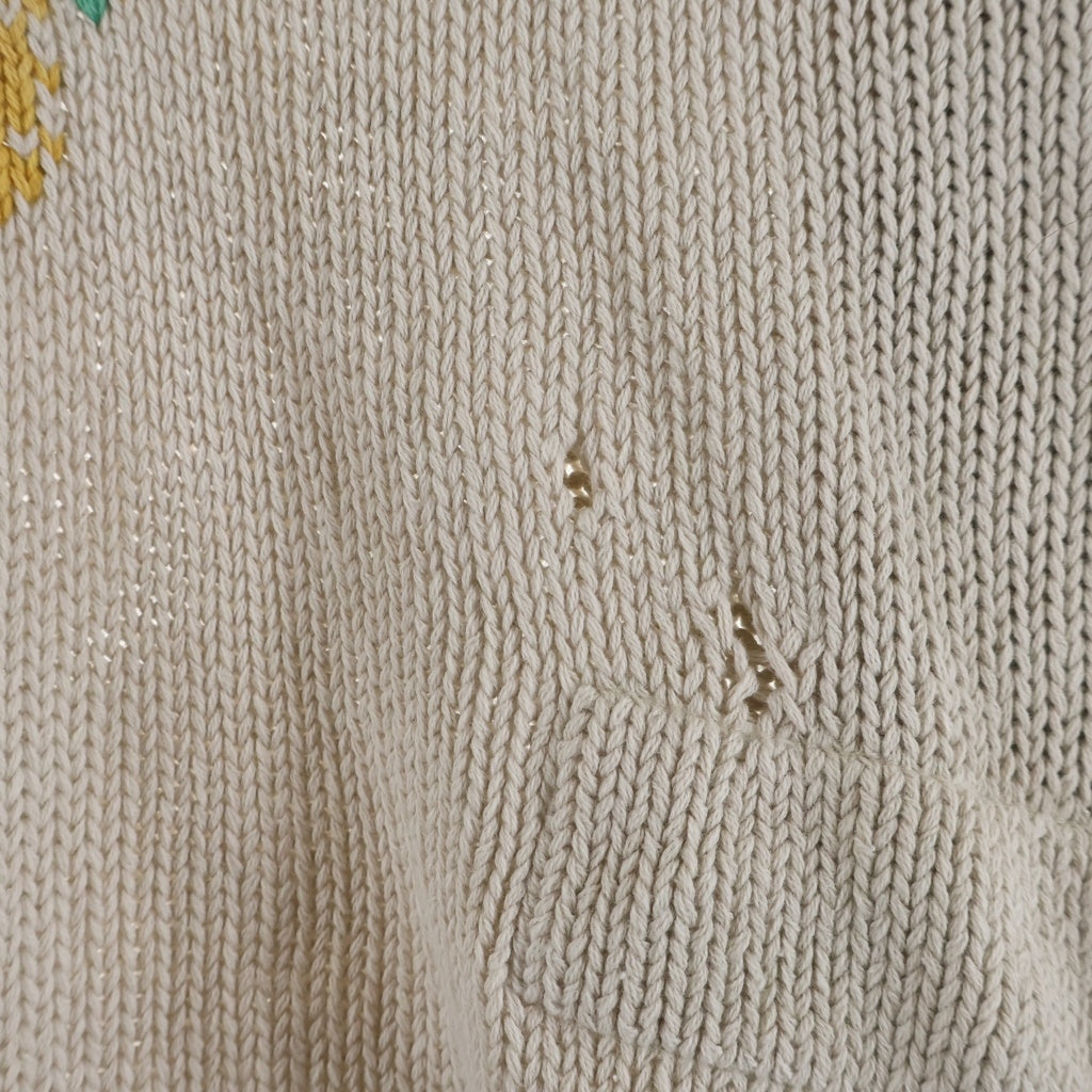 MAISON MIHARAYASUHIRO(メゾンミハラヤスヒロ) 25SS LEON ジャカード クルーネックニットセーター ベージュ A14SW512