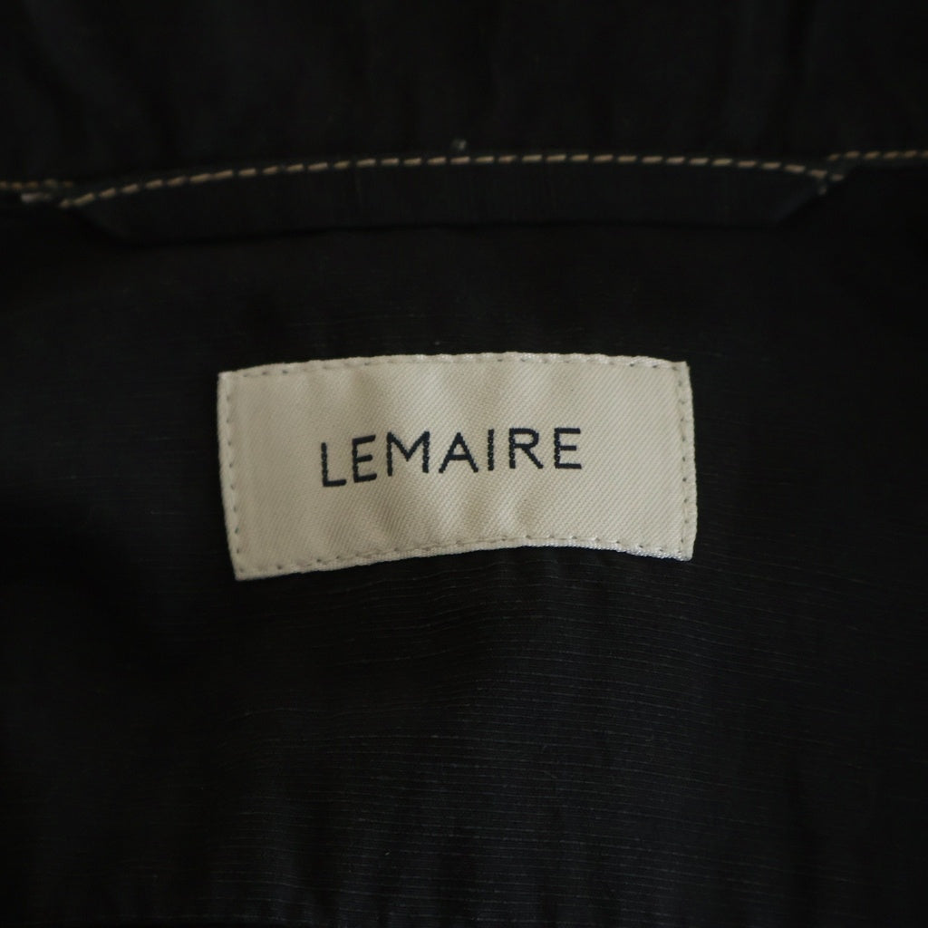 LEMAIRE(ルメール) 20SS BLACK MILITALY SHIRT ブラックミリタリー ホワイトステッチ 長袖ボタンシャツ ブラック M201 SH148 LF423