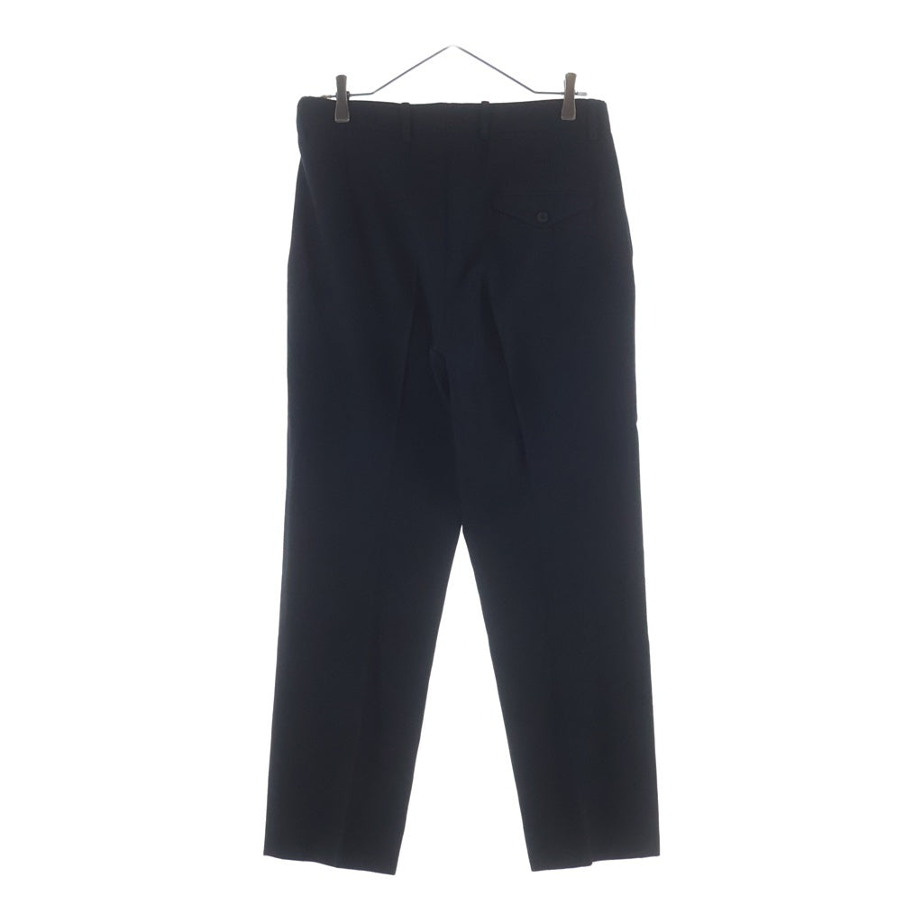 LEMAIRE(ルメール) センタープレス ボタンフライ ストレートスラックスパンツ ブラック