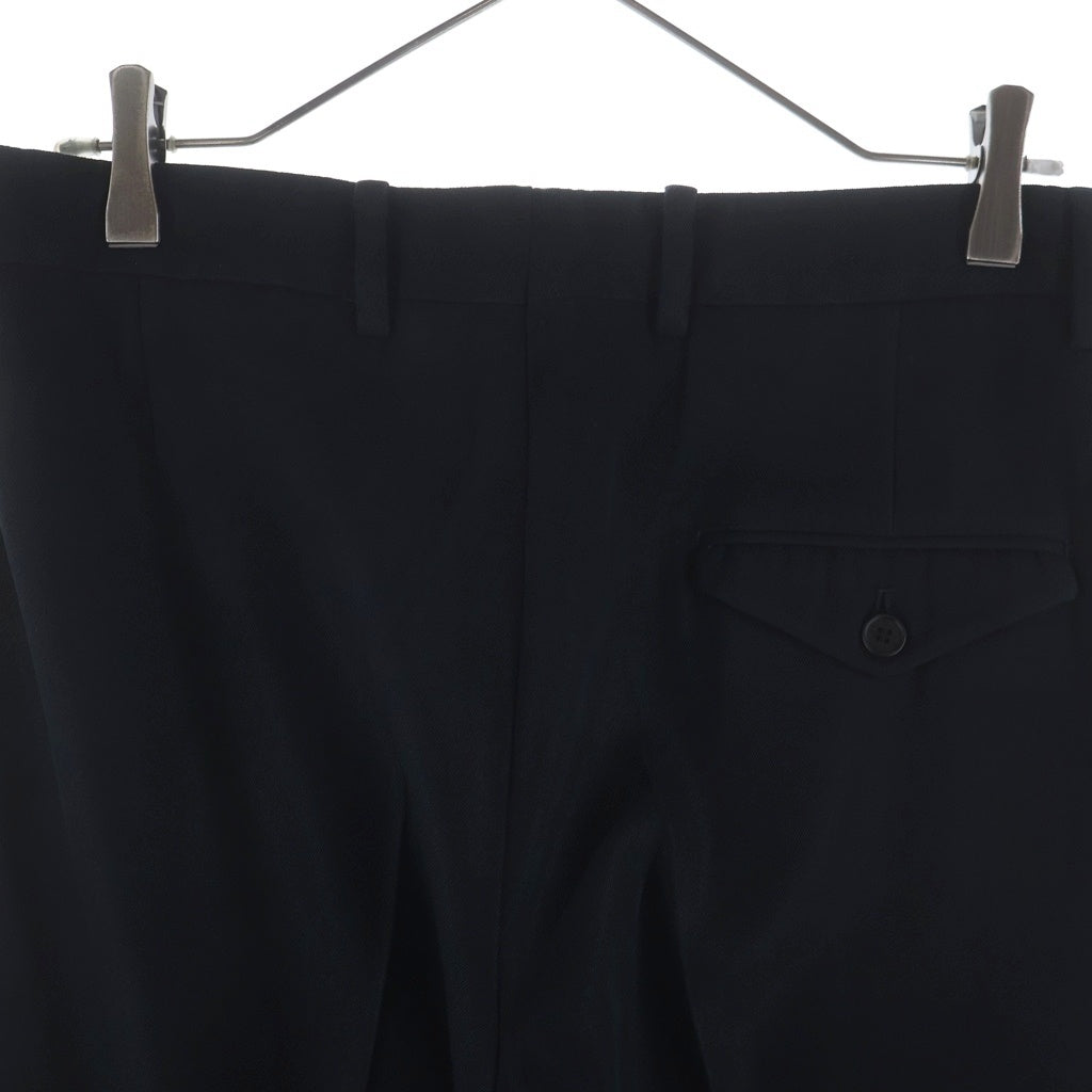 LEMAIRE(ルメール) センタープレス ボタンフライ ストレートスラックスパンツ ブラック
