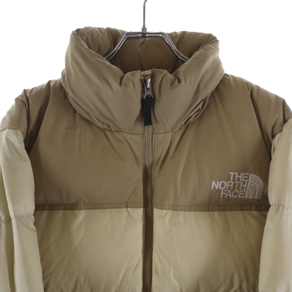 THE NORTH FACE(ザノースフェイス) SHORT NUPTSE JACKET ショートヌプシ ジップアップ フード付き ダウンジャケット ブラウン レディース NDW92232