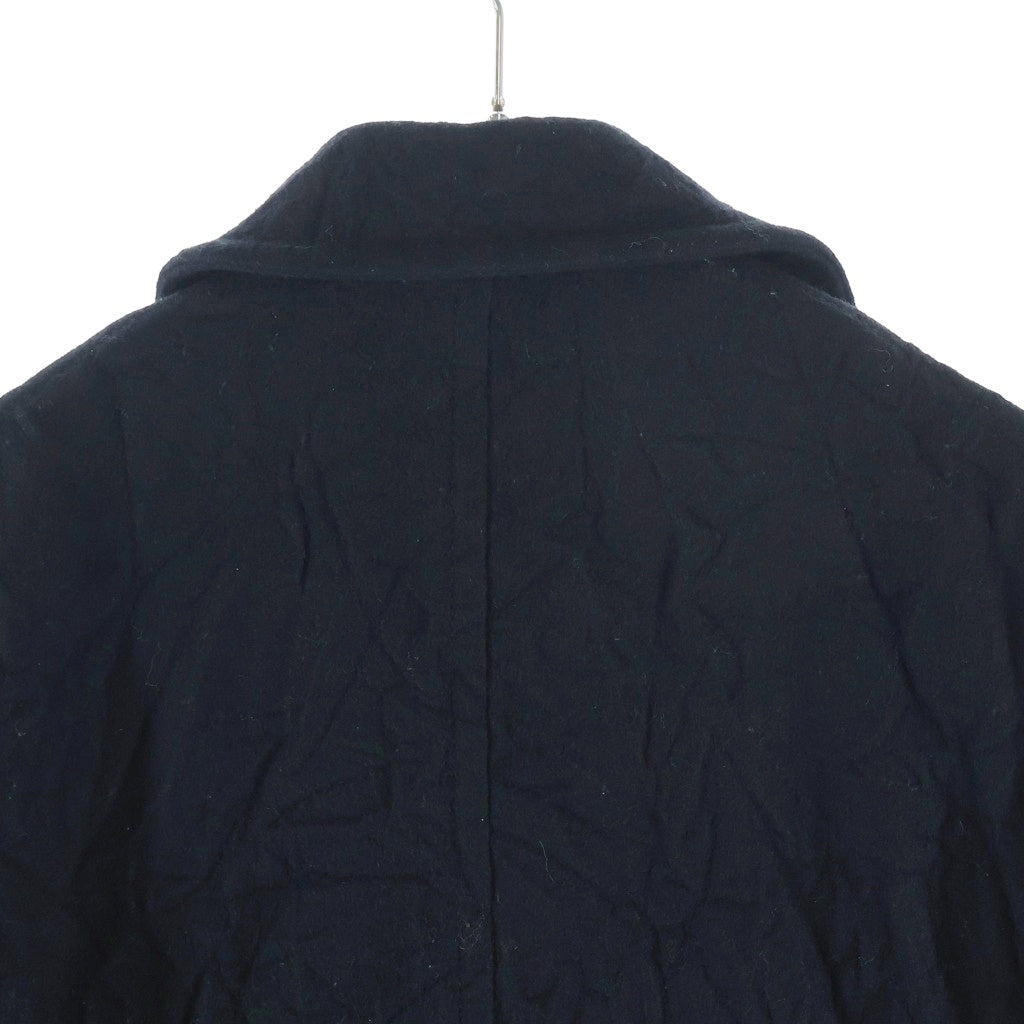 tricot COMME des GARCONS(トリコ コム デ ギャルソン) 07AW AD2007 シワ加工 ウール混 Pコート レディース ブラック TT-C001