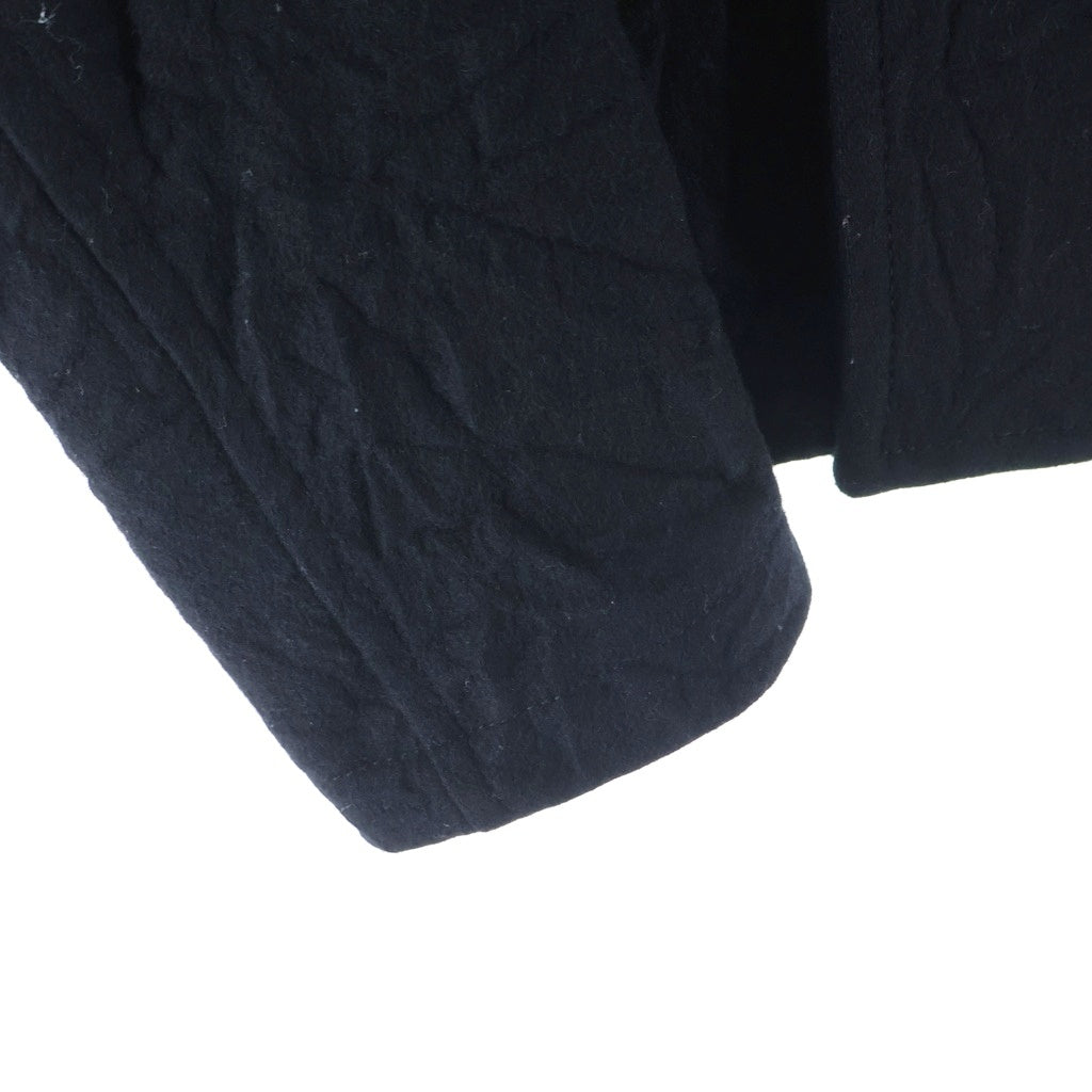 tricot COMME des GARCONS(トリコ コム デ ギャルソン) 07AW AD2007 シワ加工 ウール混 Pコート レディース ブラック TT-C001