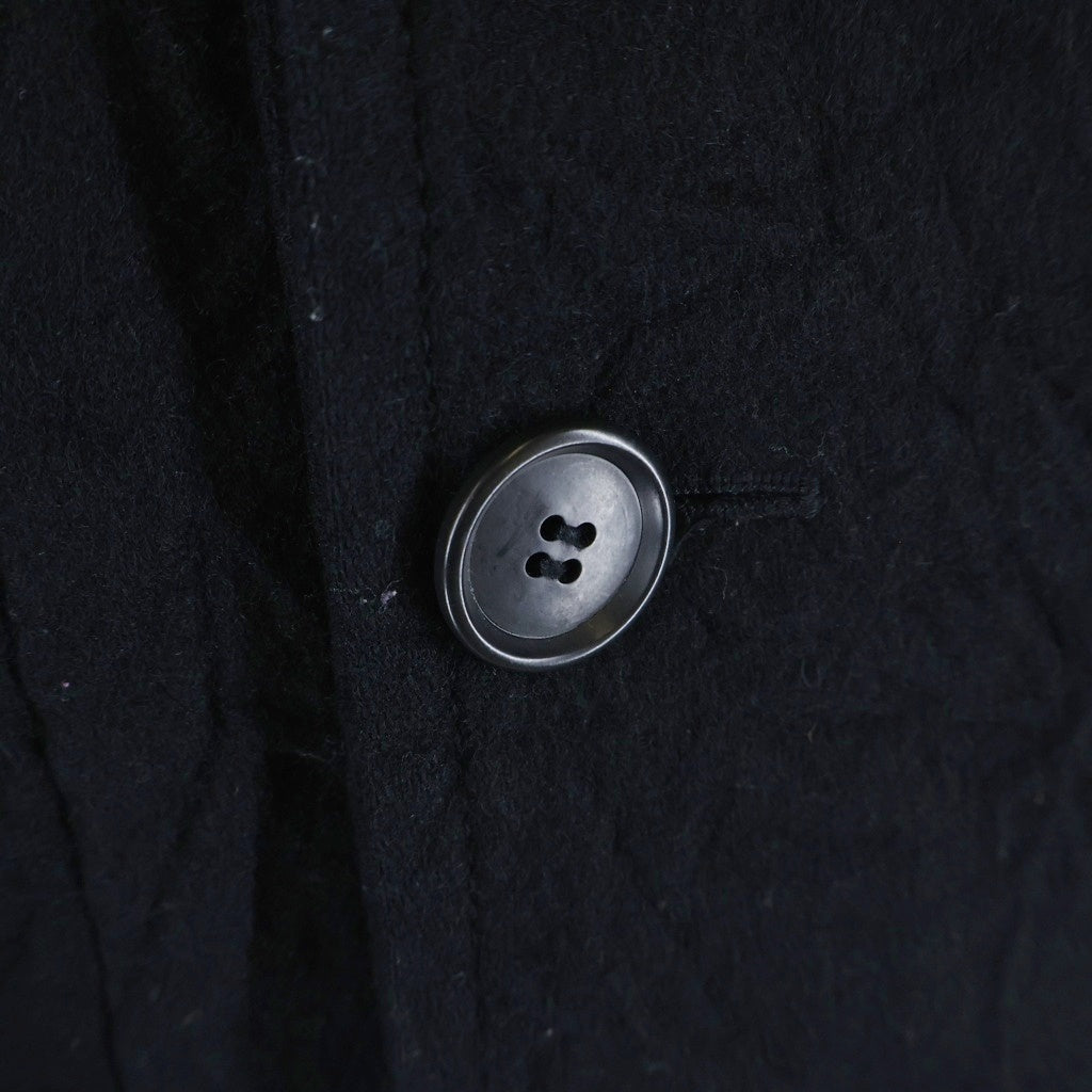 tricot COMME des GARCONS(トリコ コム デ ギャルソン) 07AW AD2007 シワ加工 ウール混 Pコート レディース ブラック TT-C001