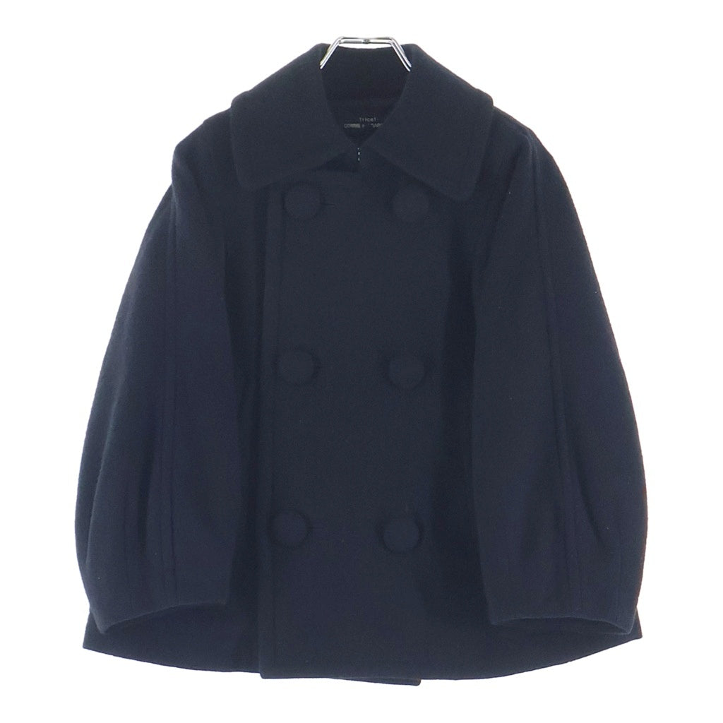 tricot COMME des GARCONS(トリコ コム デ ギャルソン) 09AW AD2009 くるみボタン ウール Pコート レディース ブラック TD-C024