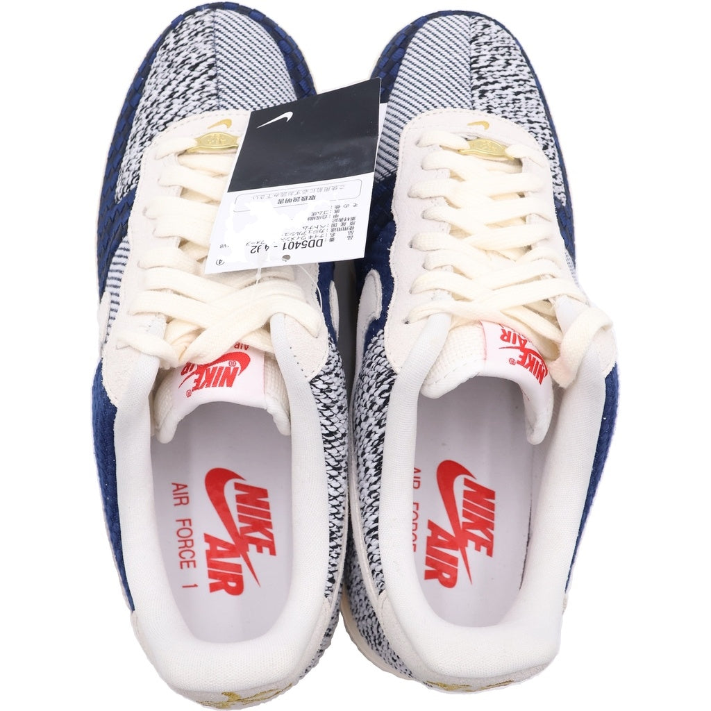 NIKE(ナイキ) WMNS AIR FORCE1 07 LV8 エアフォース1 07刺し子 ローカットスニーカー ホワイト/ネイビー US11/28cm DD5401-492