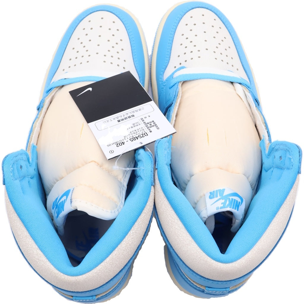 NIKE(ナイキ) AIR JORDAN 1 RETRO HIGH OG UNC REIMAGINED エアジョーダン1 レトロ リイマジンド ハイカットスニーカー ブルー/ホワイト US9.5/27.5cm DZ5485-402