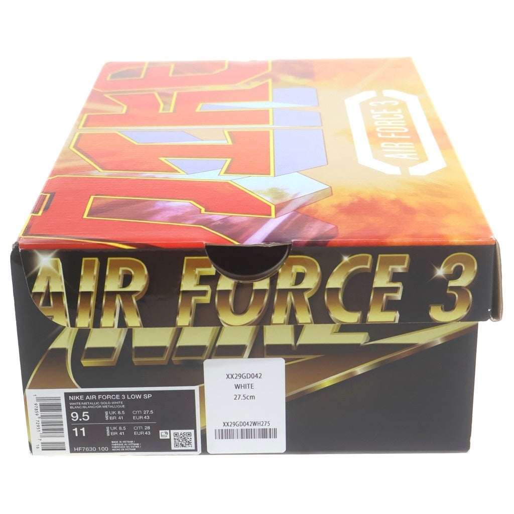 NIKE(ナイキ) ×NIGO AIR FORCE 3 LOW SP エアフォース3 ローカットスニーカー ホワイト/ゴールド US9.5/27.5cm HF7630-100