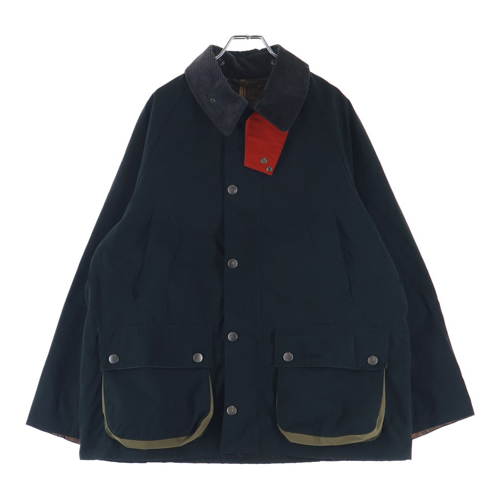 Barbour バブアー ×ポールスミス Paul Smith Loves Bedale ラブズ バブアー ビデイル 裏地チェック柄 チンストラップ スナップボタン ワックスジャケット MWX2515 Barbour(バブアー) ×ポールスミス Paul Smith Loves Bedale ラブズ