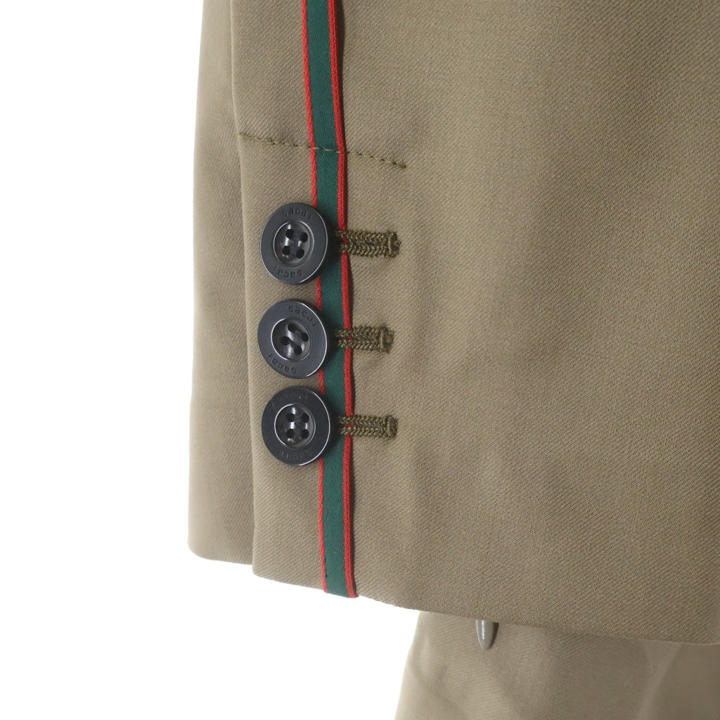 Sacai(サカイ) 23SS LOROPIANA SUITING JACKET ロロピアーナ スーチング アジャスター付き テーラードジャケット ブラウン 23-06520 レディース