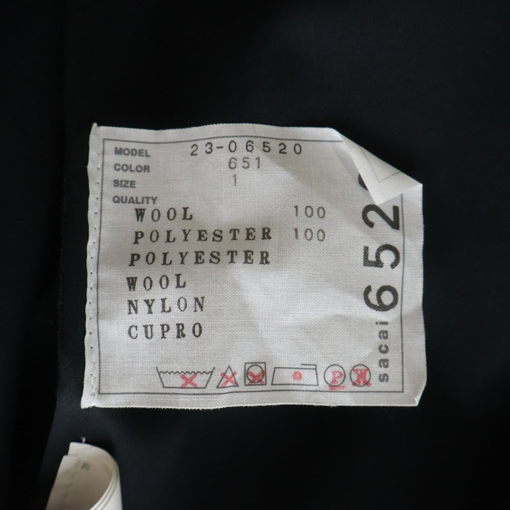 Sacai(サカイ) 23SS LOROPIANA SUITING JACKET ロロピアーナ スーチング アジャスター付き テーラードジャケット ブラウン 23-06520 レディース