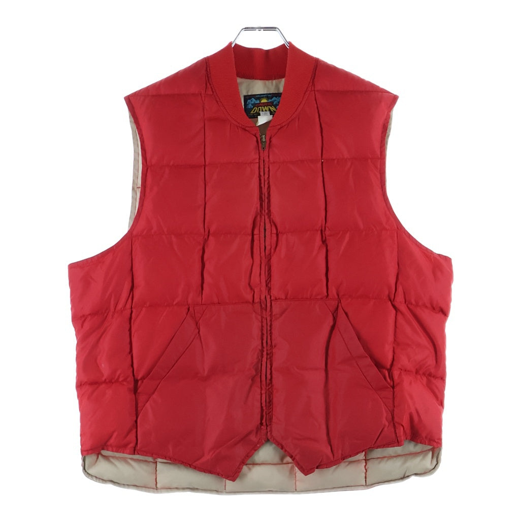 Eddie Bauer(エディバウワー) 60S VINTAGE 日の出タグ ナイロン ヴィンテージ ダウンベスト ジャケット レッド