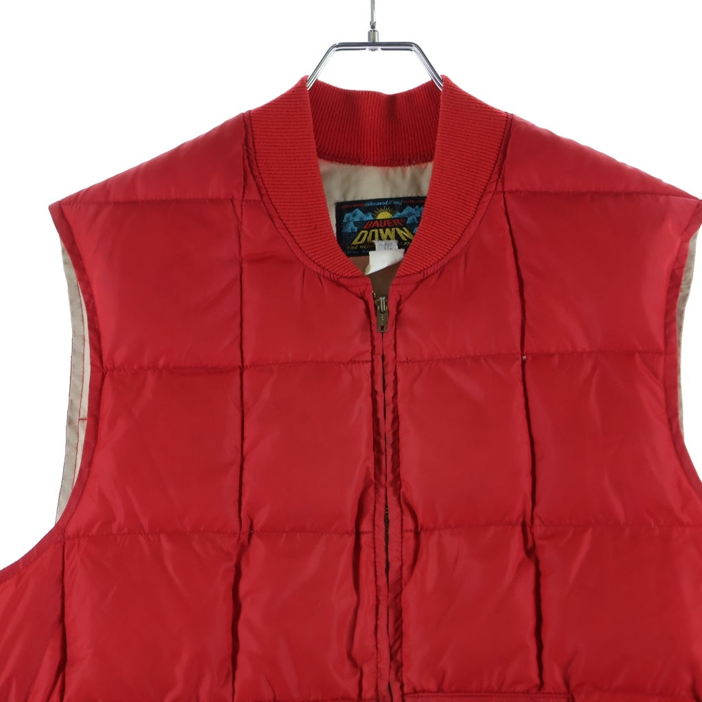 Eddie Bauer(エディバウワー) 60S VINTAGE 日の出タグ ナイロン ヴィンテージ ダウンベスト ジャケット レッド