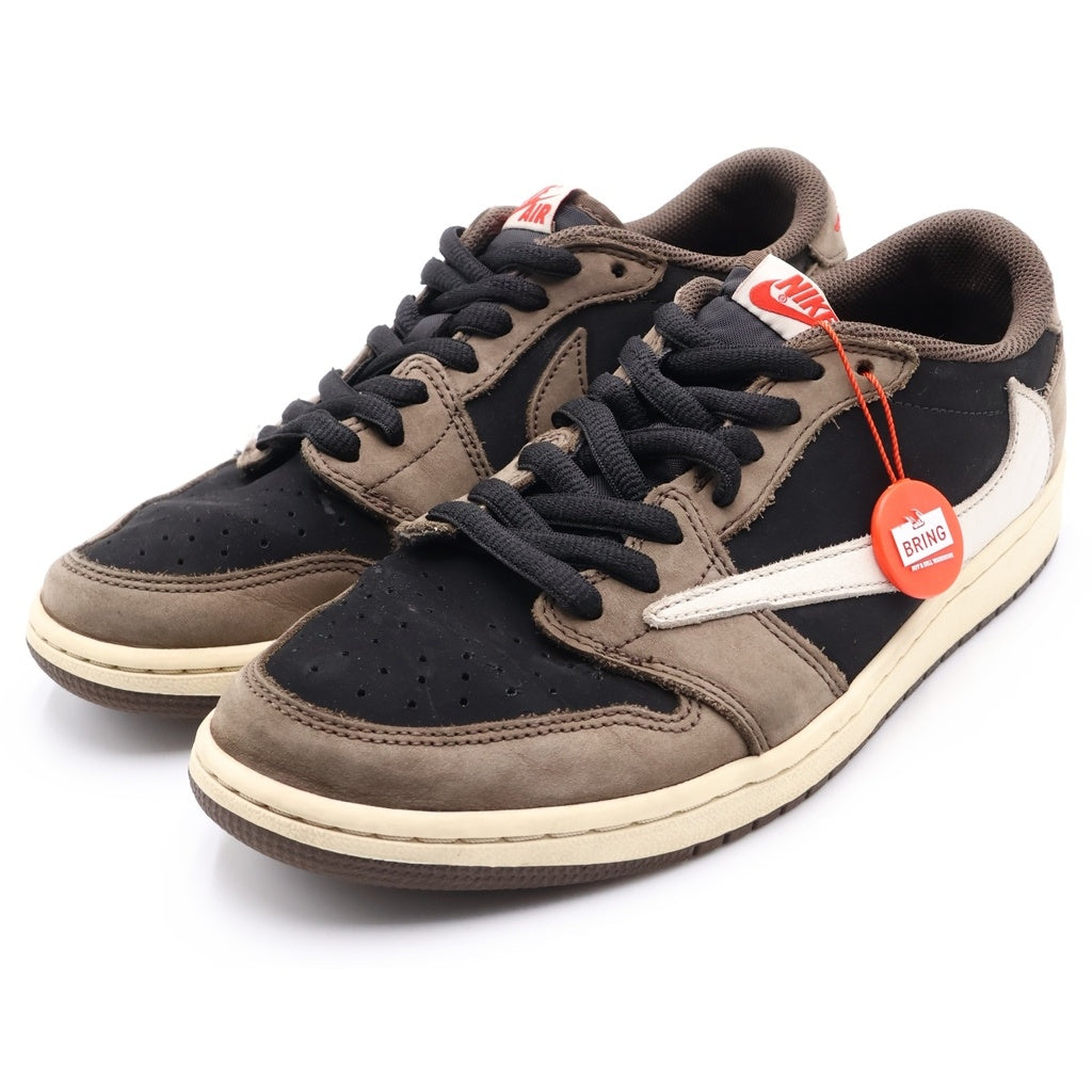 NIKE(ナイキ) ×TRAVIS SCOTT AIR JORDAN 1 LOW OG SP-T トラヴィススコット エアジョーダン ローカットスニーカー ブラウン US9.5/27.5cm CQ4277-001