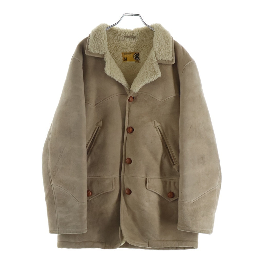 GOODENOUGH(グッドイナフ) 90S VINTAGE 2ND ヴィンテージ セカンド シープスキンレザー ムートンコート ジャケット ベージュ