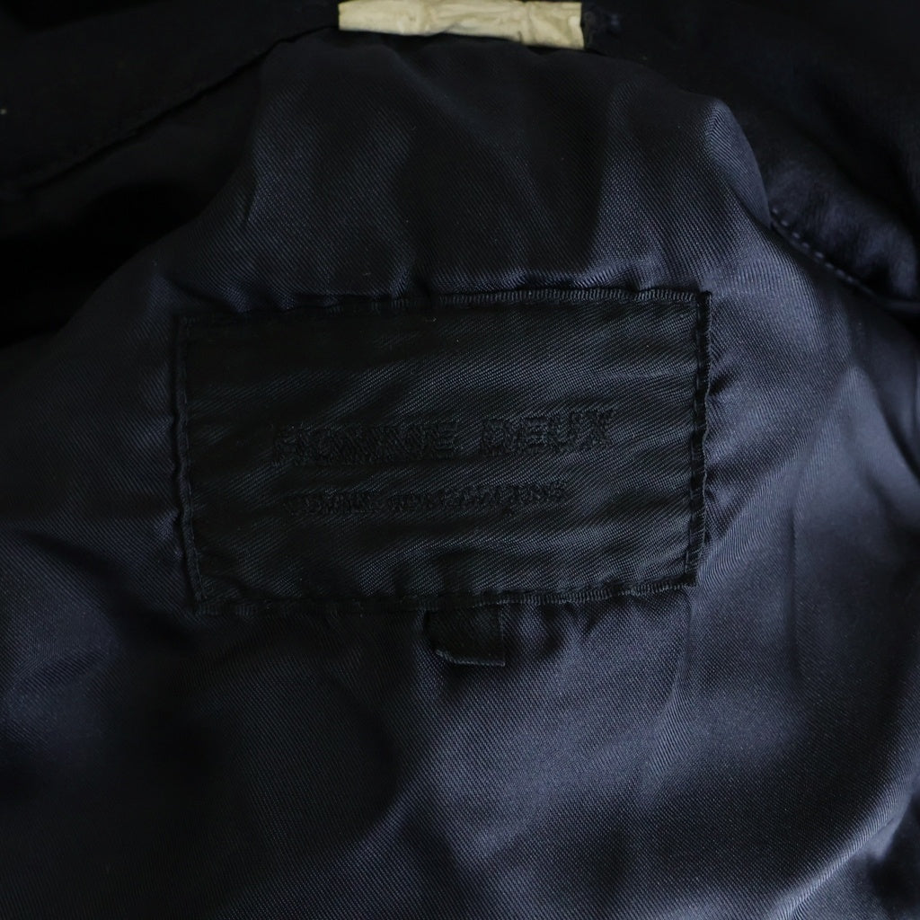 COMME des GARCONS HOMME DEUX(コムデギャルソン オムドゥ) 17SS AD2016 ポリ縮絨 ジップアップジャケット ブラック DS-J045