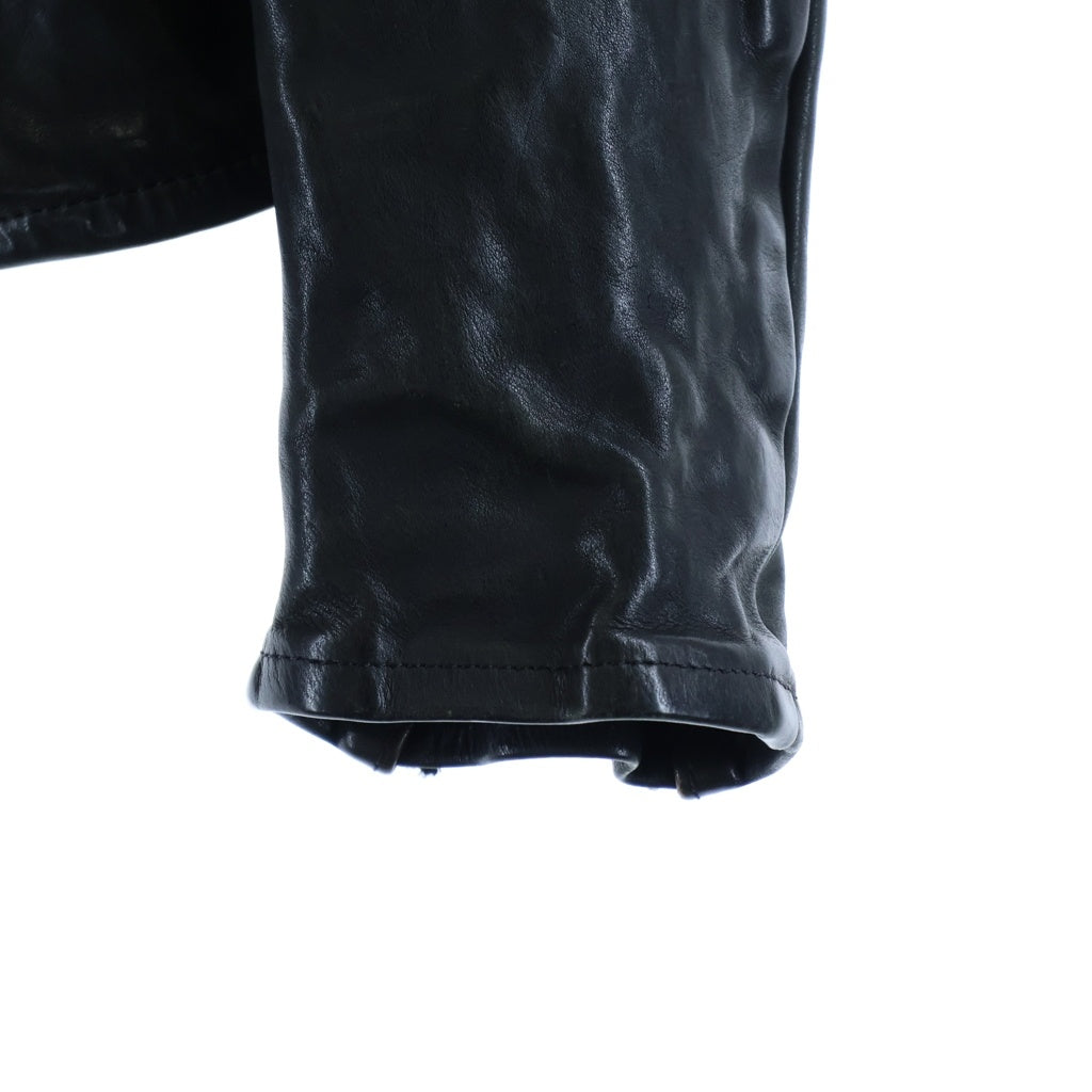 ISAMU KATAYAMA BACKLASH(イサムカタヤマバックラッシュ) ARGENT NERO アルジェントネーロ カウレザー イタリアンショルダー ライナー付き シングルライダース 1254-01
