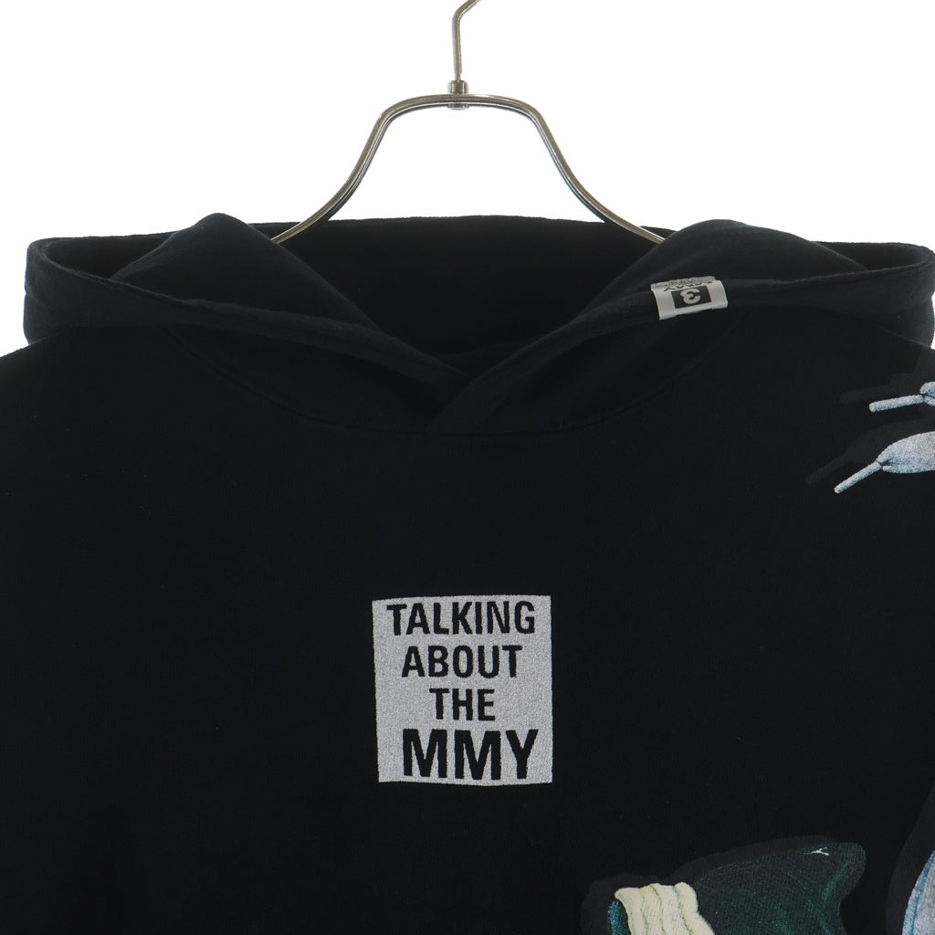 TALKING ABOUT THE ABSTRACTION(トーキング アバウト ザ アブストラクション) 25SS ×メゾンミハラヤスヒロ ハングオンショルダー プルオーバーパーカー フーディー ブラック NPT-MMYP-002