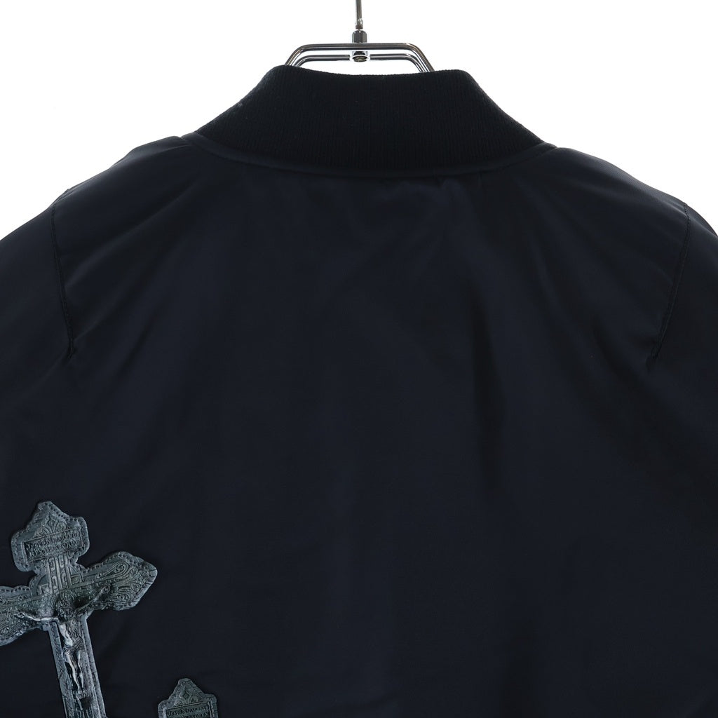 TALKING ABOUT THE ABSTRACTION(トーキング アバウト ザ アブストラクション) 25AW 3D CROSS PW MA-1 3Dクロス パファー ボンバージャケット ブラック 2526AW-J-005