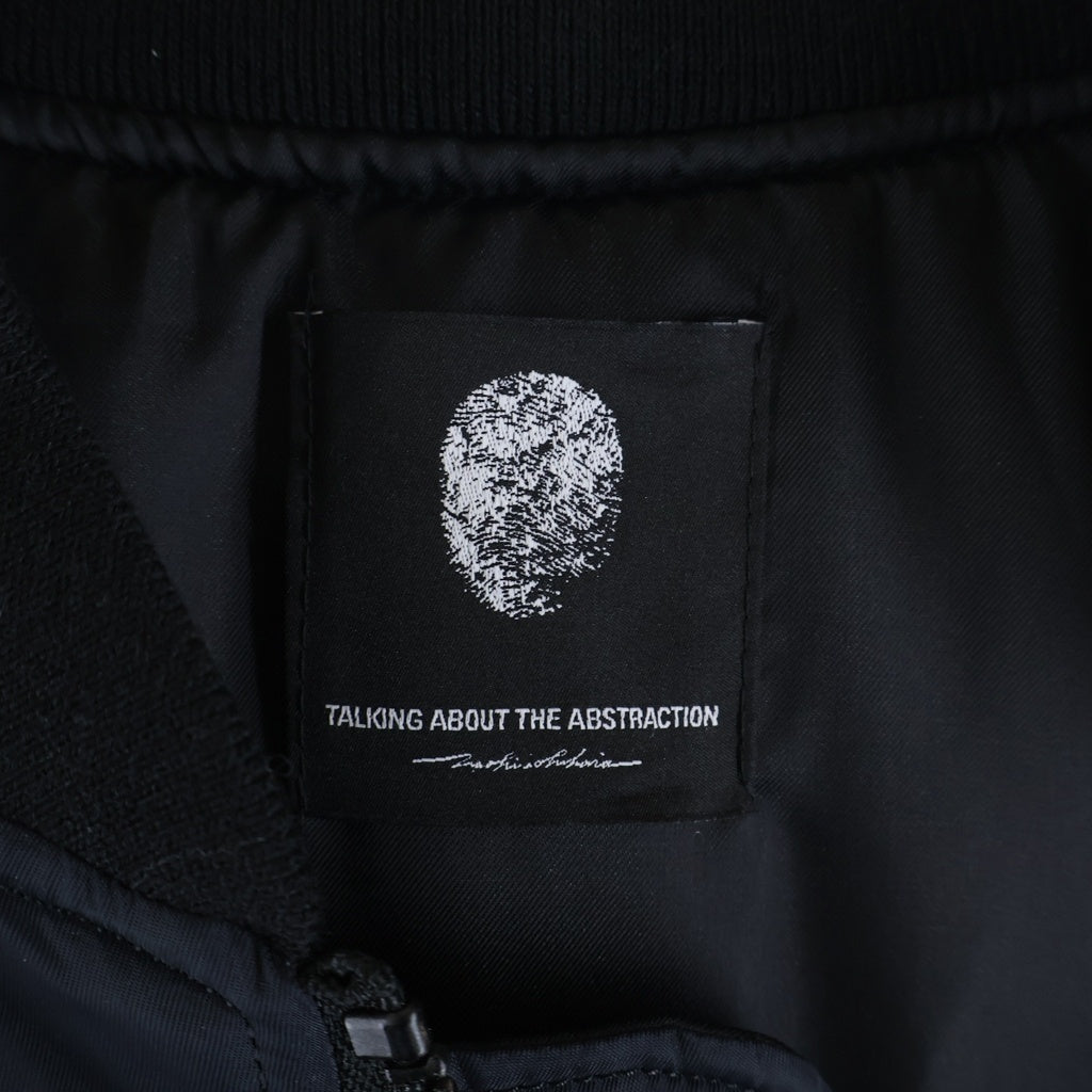 TALKING ABOUT THE ABSTRACTION(トーキング アバウト ザ アブストラクション) 25AW 3D CROSS PW MA-1 3Dクロス パファー ボンバージャケット ブラック 2526AW-J-005