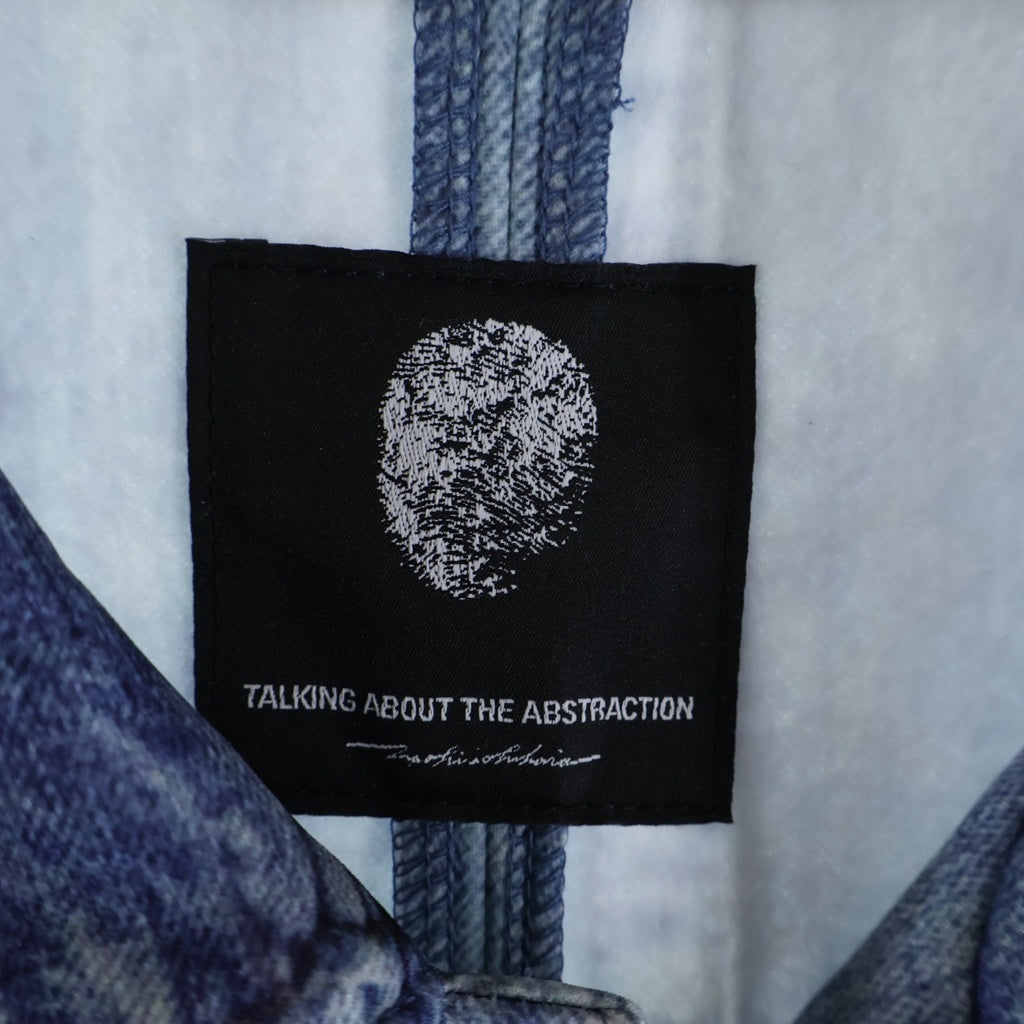 TALKING ABOUT THE ABSTRACTION(トーキング アバウト ザ アブストラクション) 25AW DENIM PRINT COVER ALL デニムプリント カバーオール ジャケット インディゴ 2526AW-J-004