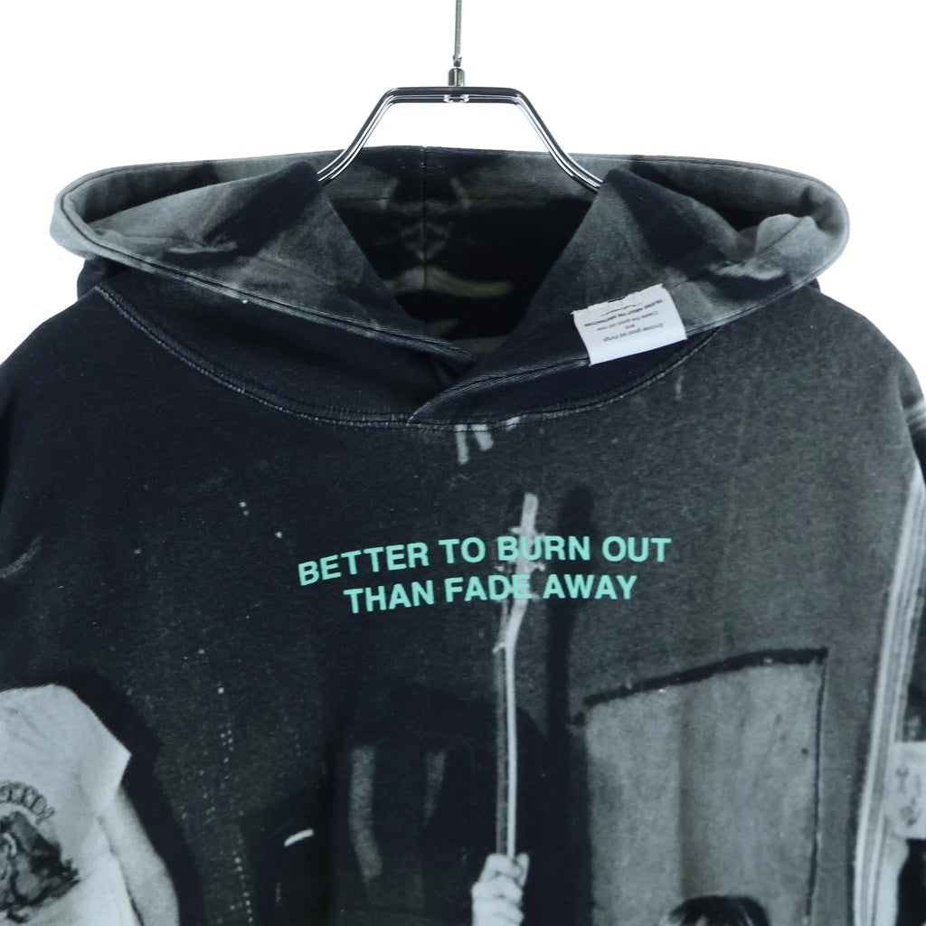TALKING ABOUT THE ABSTRACTION(トーキング アバウト ザ アブストラクション) CHALLES PHOTO PARKA チャールズピーターソンフォトプリント プルオーバーフーディー パーカー ブラック SS-PPK-001A
