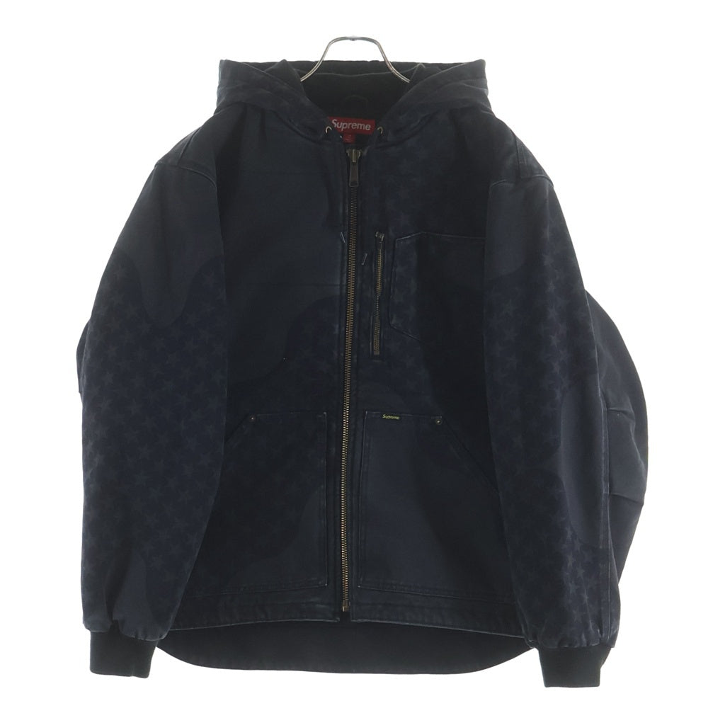 SUPREME(シュプリーム) 26SS Flag Quilted Hooded Work Jacket フラッグ キルテッド フーデッド ワークジャケット ブラック