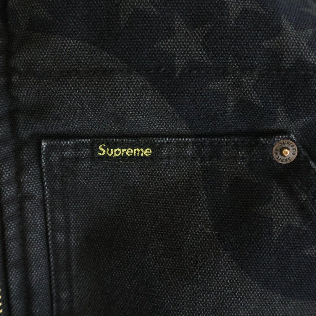 SUPREME(シュプリーム) 26SS Flag Quilted Hooded Work Jacket フラッグ キルテッド フーデッド ワークジャケット ブラック