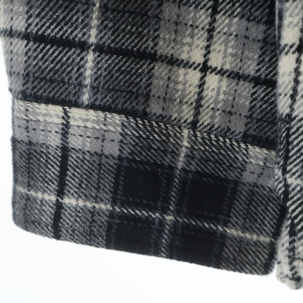 SUPREME(シュプリーム) 25AW Thermal Lined Zip Up Flannel Shirt サーマル フランネル ジップアップ フランネル チェックシャツジャケット ブラック/ホワイト