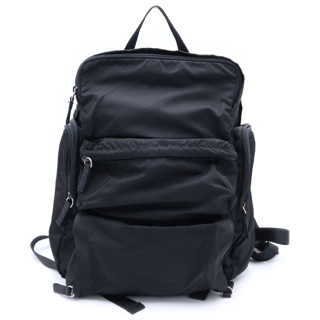 PRADA(プラダ) トライアングルロゴ ナイロン バックパック リュックサック ブラック V139 レディース