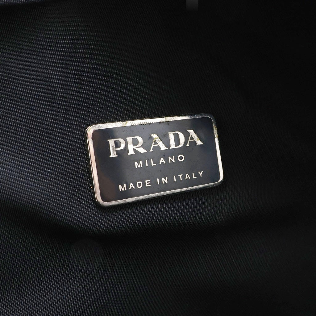 PRADA(プラダ) トライアングルロゴ ナイロン バックパック リュックサック ブラック V139 レディース